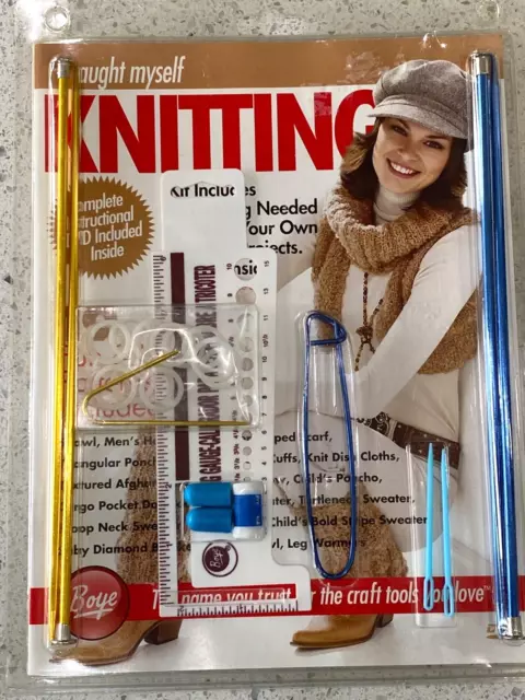 I TAUGHT MYSELF Knitting (2010, Paperback with DVD and Knitting Gauge) New  $14.80 - PicClick AU