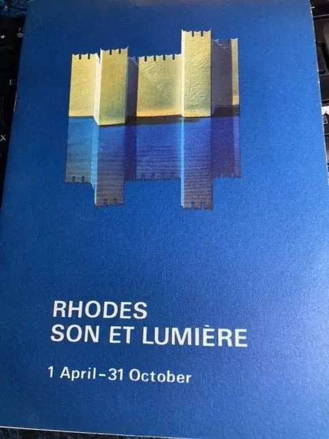 Rhodes Son et Lumiere, vintage programme excellent advertising
