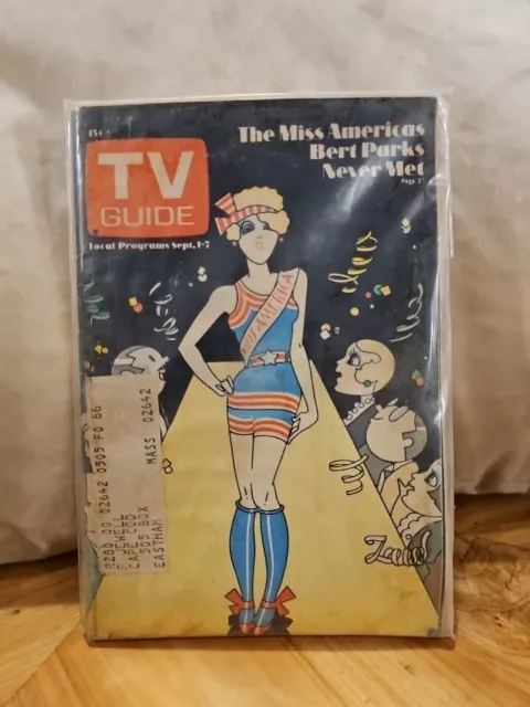 Sept 1-7, 1973 TV GUIDE~1ST MISS AMERICA 1921 MARGARET GORMAN~ BARRY ZAID COVER