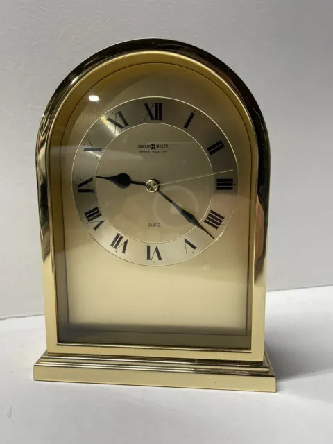 Howard Miller  Barwick Collection Quartz Mantel/Shelf/Desk Clock . Brass . Works