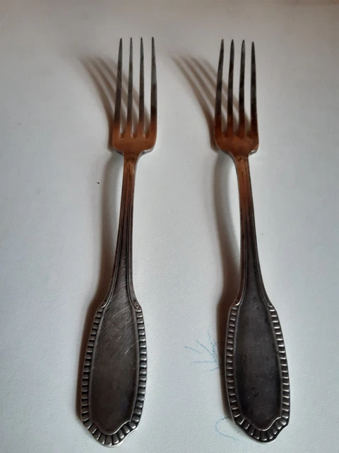 6 Fourchettes A Gâteau En Métal Argenté Art Nouveau Orfèvre 1847 Rogers Bros • EUR 49,99