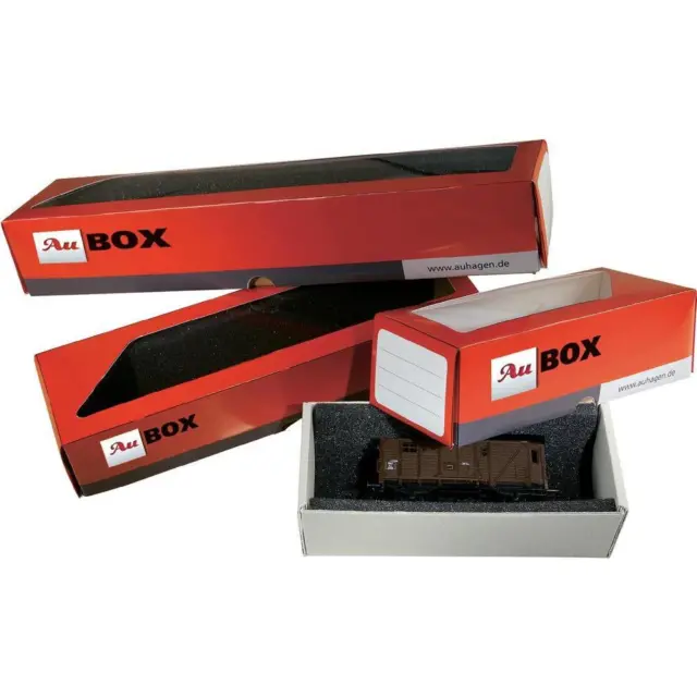 99303 Auhagen 10 Box per Conservare Rotabili 30 x 6 x 5 cm completi di spugna