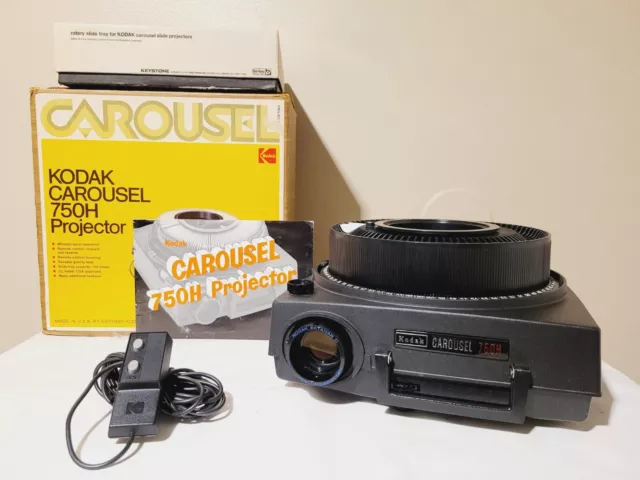 Kodak Carousel 750H Slide Projector Serviced Fully Functional See Video
