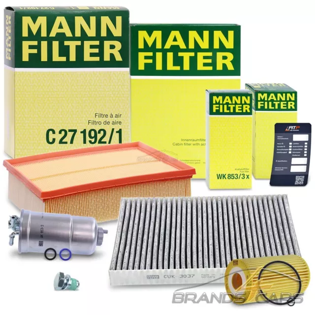 Mann-Filter Inspektionspaket Filtersatz B Für Audi A4 B6 8E 1.9 Tdi Bj 00-04