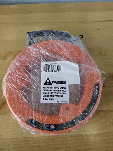 NEW Klein Tools 56331 1/8 in. x 50 ft. Steel Fish Tape