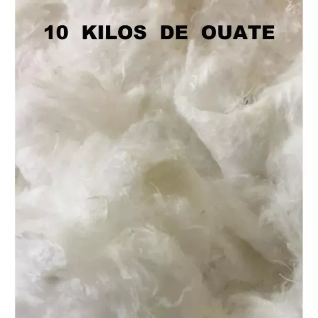 Ouate 10 Kilos pour Rembourrage, Carton de 10 kg, Lavable Jusqu’à 60°C - Neuf