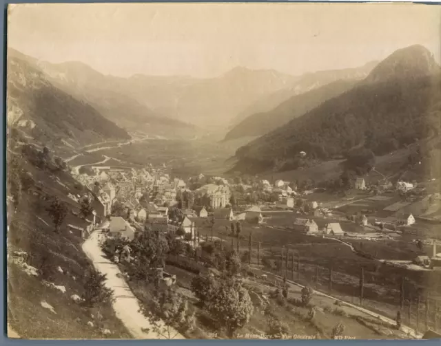 ND. France, Le Mont Dorée, Vue générale  Vintage albumen print.  Tirage albumi