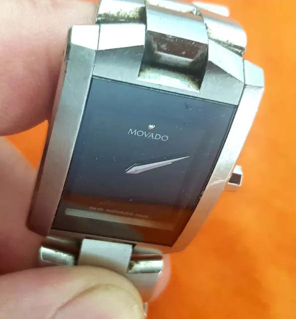 Originale Movado Elliro Classico Nero Museum Quadrante Donna Uomo Orologio