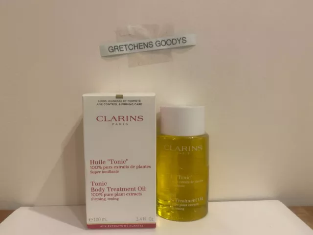 Clarins Huile Tonic Treatment Oil 3.4 oz NIB Factory Sealed Bottle