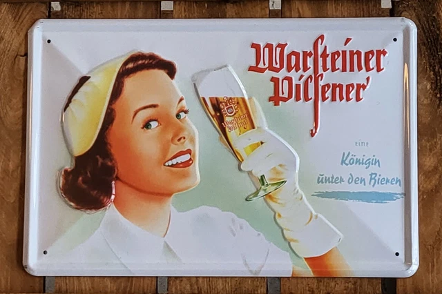 Plaque Métal Publicitaire Ancienne Bière - Décoration Murale Vintage 30x20 Cm