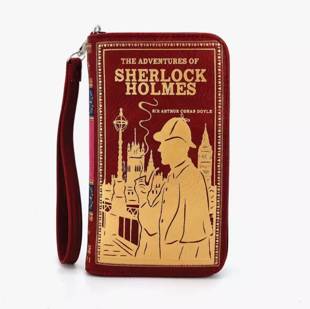 Sherlock Holmes Book Cover Wallet - Wristlet - Book Lover Gifts - Red