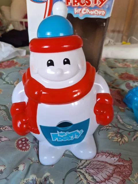 Mr Frosty The Ice Crunchy Maker, Retro Plastic Snowman Shaped Toy