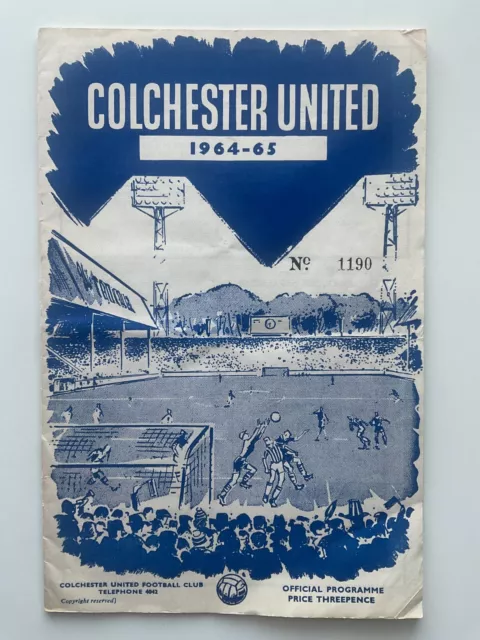 Colchester United V Oldham Athletic. 26Th September 1964. Division Three