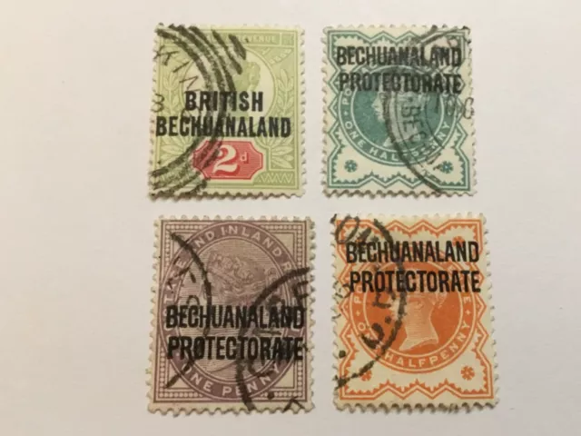 old stamps  BRITISH BECHUANALAND   x  4