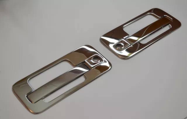 2 Set Mirror Stainless Steel Metal Handle Door Covers for Mercedes Axor Truck