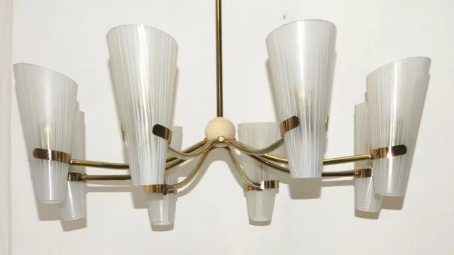 50er Deckenlampe Deckenleuchte Tüten Lampe Leuchte Lampen Leuchten 8-armig AD126