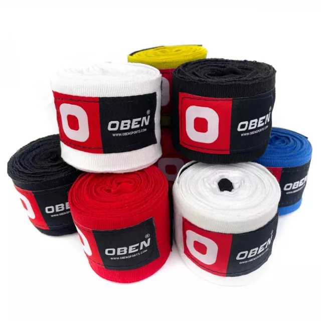 Oben® Extra Long -5M -Hand Fist Wraps Boxing Inner Gloves Muay Thai MMA Cotton