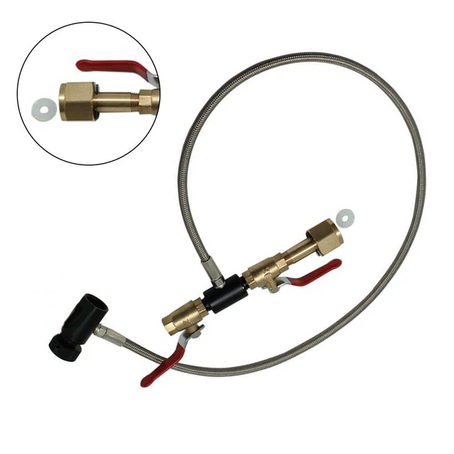 Station De Remplissage CO2 Pour Paintball - Double Valve à Levier, Tuyau 32" - SixFeetUnder
