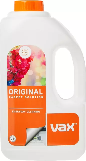 Vax Original Carpet Cleaner Solution Shampoo Rose Scent Cleaning 1.5L