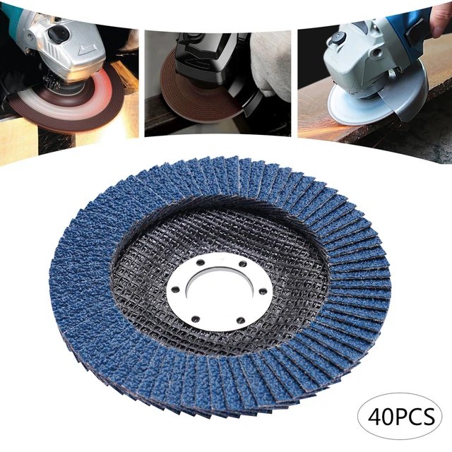 4.5in Flap Disc Sanding Grnding 40 Grit 40 Pcs Premium Zirconia Grinding Wheel