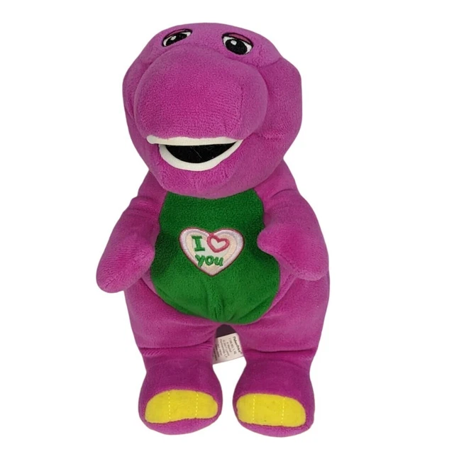 BARNEY PURPLE DINOSAUR Sings I Love You Plush TV Stuffed Animal 8