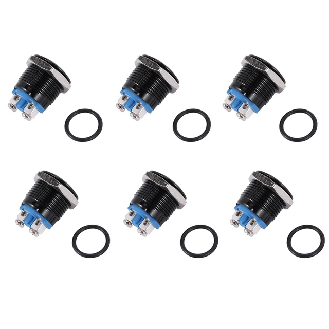 6 x interruttore corno pulsante pulsante pulsante per auto 16 mm 12 V F4F1