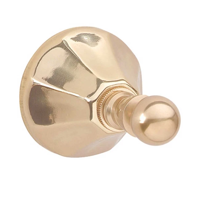 Vintage Solid Brass Robe Hook Octagonal Accent | Renovator's Supply
