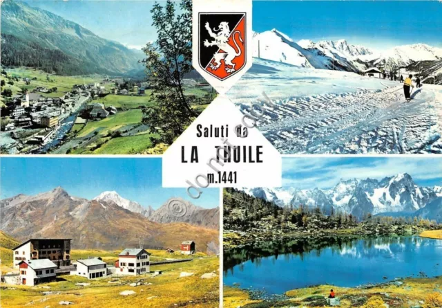 Cartolina - Postcard - Saluti da - La Thuile - vedutine - 1967 (Aosta)