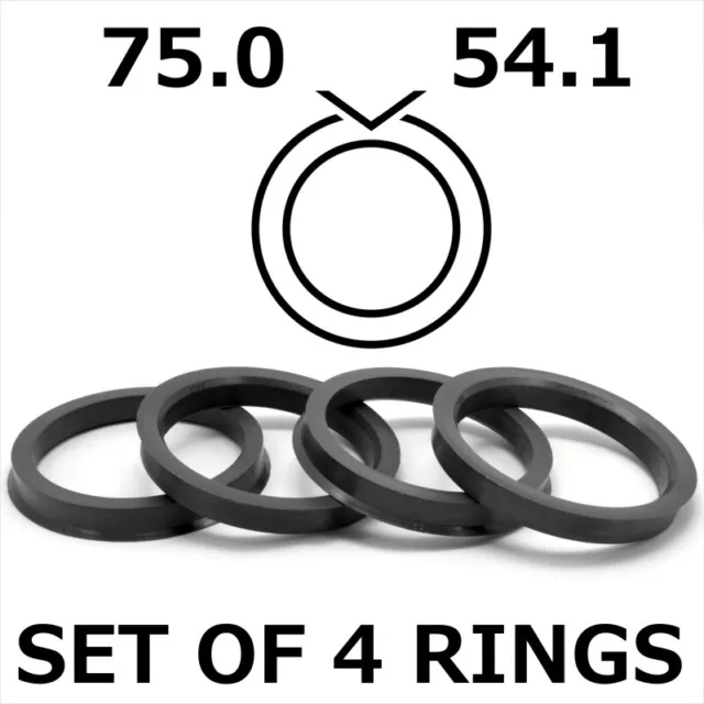 75.0 - 54.1 SPIGOT RINGS SET OF 4 For Alloy Wheel Hub Centric wheel spacer