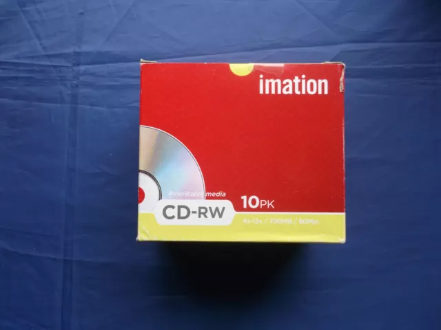 Imation 10 Pack CD-RW Rewritable Media 4x-12x / 700MB / 80 Min sealed box