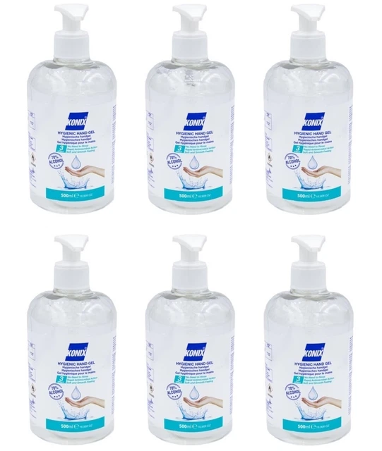 6x Hand Desinfektionsgel Desinfektionsmittel Antibakteriell ( 6x 500ml )