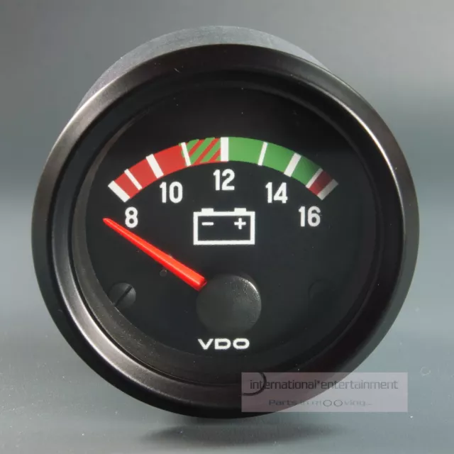 VDO VOLTMETER  INSTRUMENT GAUGE  *LED EDITION* 12V  52mm Cockpit international