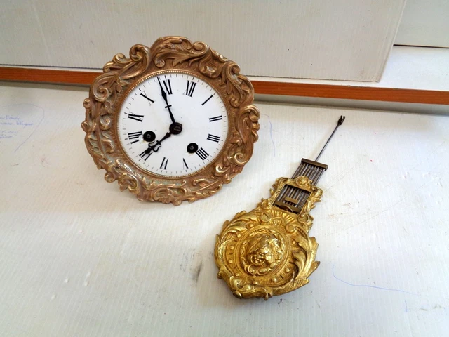 Horloge Murale bois 'Comptoir du Café' marron noir - 30 cm [A0300