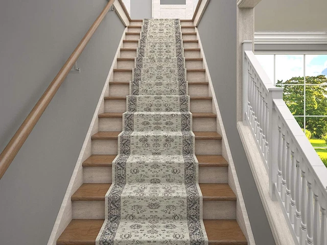 Alfombras para correr escaleras de 25' - escalera de lujo colección Mahal corredor de alfombras - casi 1 m