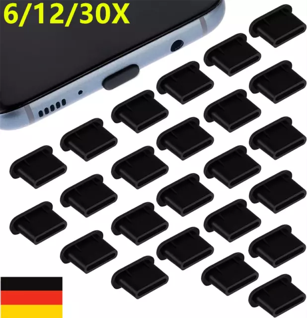 30 Stk USB 3.1 Typ C Schutz für Samsung Galaxy S22 Ultra Stöpsel Kappe Stecker