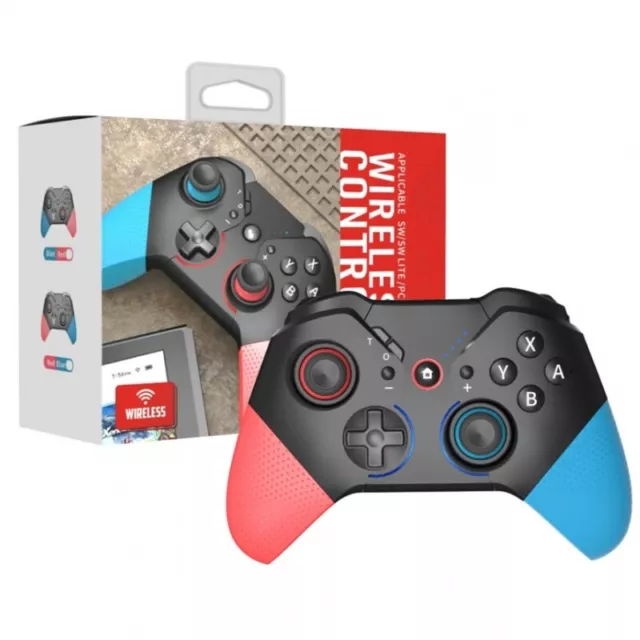 Mando Inalambrico Compatible Para Nintendo Switch Pc Android Steam App Rojo Azul