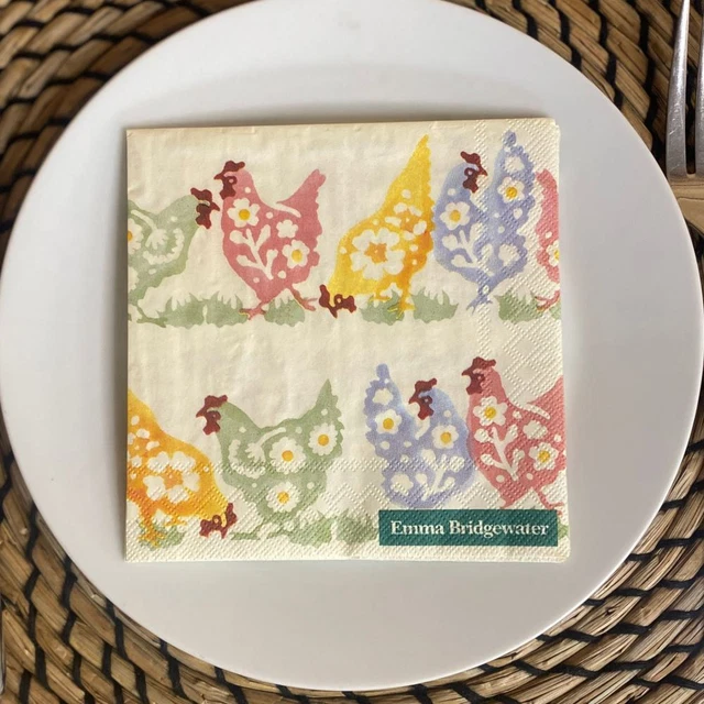 Spring Chickens Napkins | Emma Bridgewater Cocktail Farm Animal Easter x 20