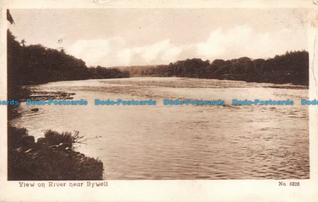 R134261 View on River near Bywell. No. 6326. Murton. 1914