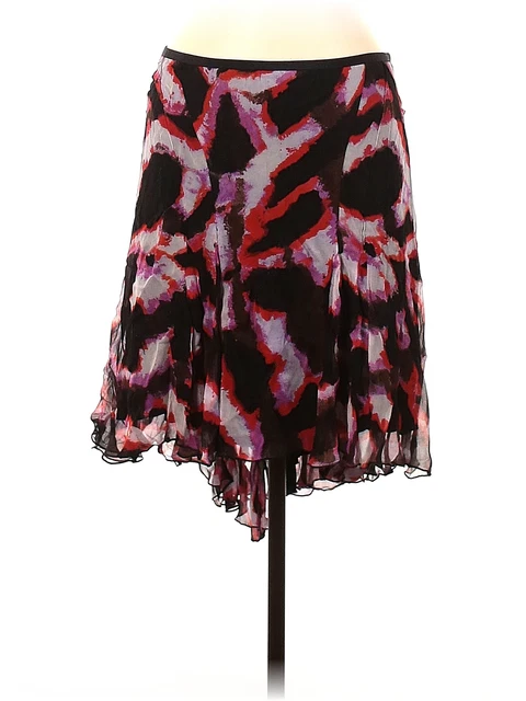 Diane von Furstenberg Women Black Silk Skirt 8