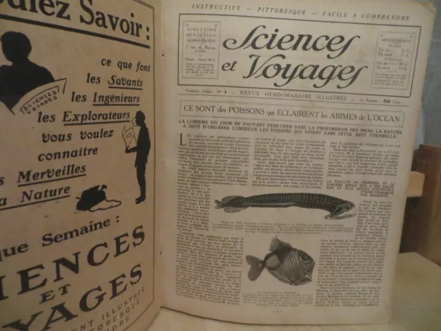 revue sciences et voyages tête de collection n° 1 au n°52 ( 1920) 3