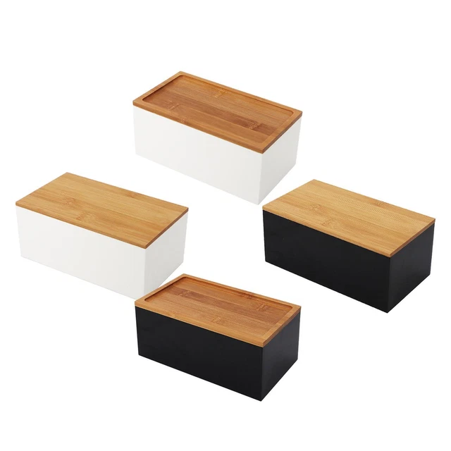 Boîte De Rangement Bureau En Bois - 4 Compartiments, Pour Peinture Diamant, Cosmétiques | Organisateur