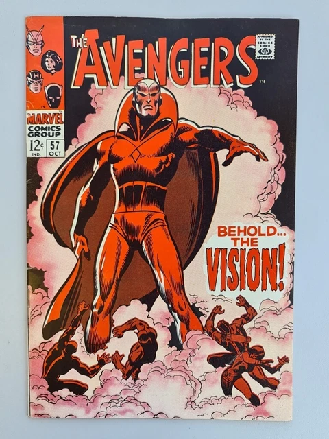 Avengers #57 October 1968 Marvel Silver Age Comics 1St App Vision Nice Copy
