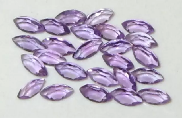 1.74ct LOT 25 STONES NATURAL BRAZIL AMETHYST MARQUISE CUT 4x2mm WoW *$1NR*