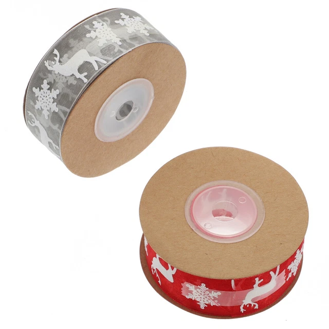 2 Rollen Weihnachten Bänder Geschenk Verpackung Bänder Verpackung Bänder (
