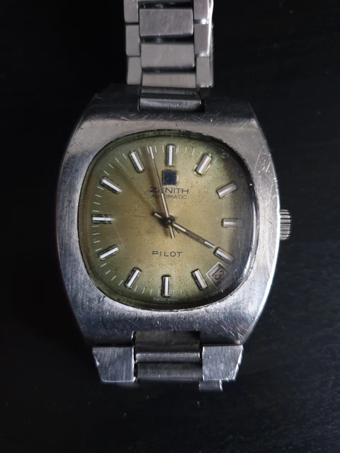 Zenith Pilot Automatic-date Cal 2572 PC  Vintage Watch Swiss Luxury
