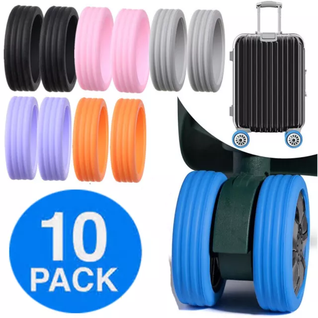 10 PCS TRUNK travel suitcase wheel covers silicone 5X5CM, Assorted