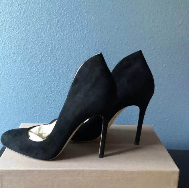 Gianvito Rossi Black Suede Heels 38.5