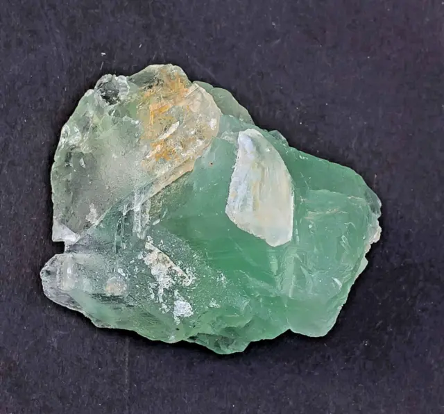 Fluorite:Clear Xl. on Green Xl.:William Wise Mine,Westmoreland,Cheshire Co., NH