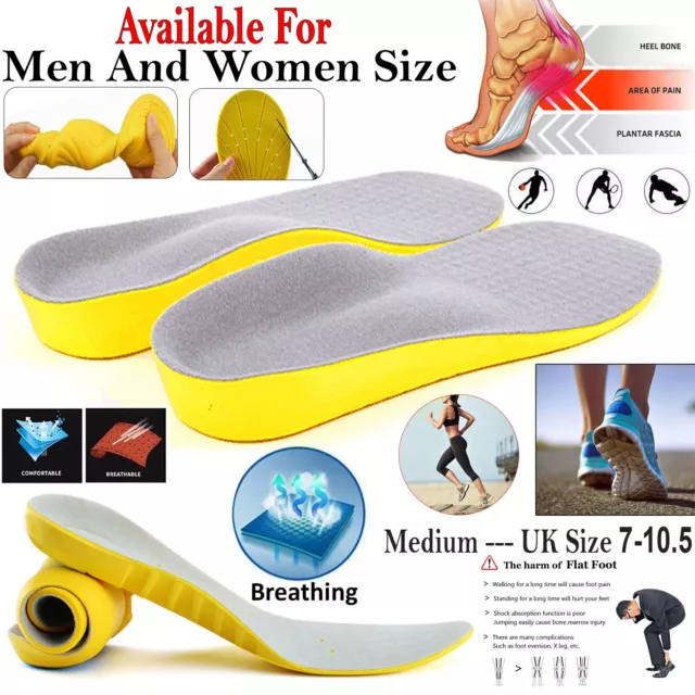 Memory Foam Unisex Orthopaedic Shoe Pads Trainer Foot Feet Comfort Soft Insoles