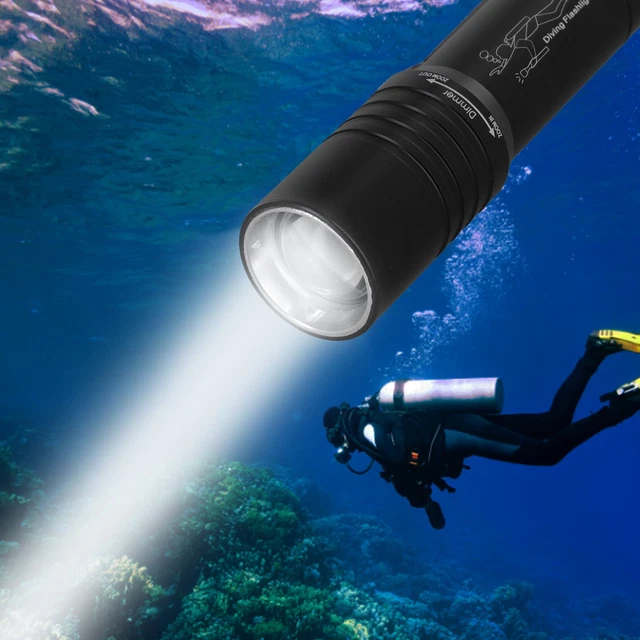 Lampe Torche De Plongée Scube 1200LM – étanche – Pour Pêche, Camping, Aventure